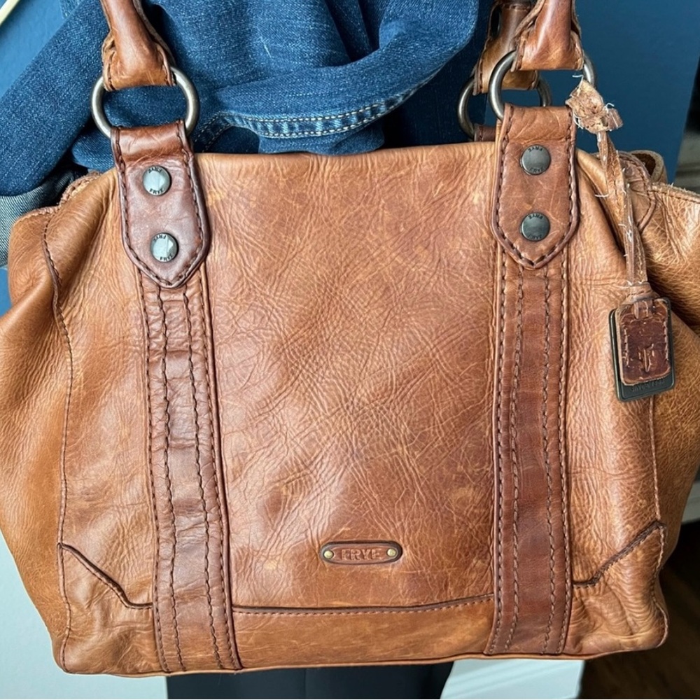 Frye Melissa Leather Tote- distressed style